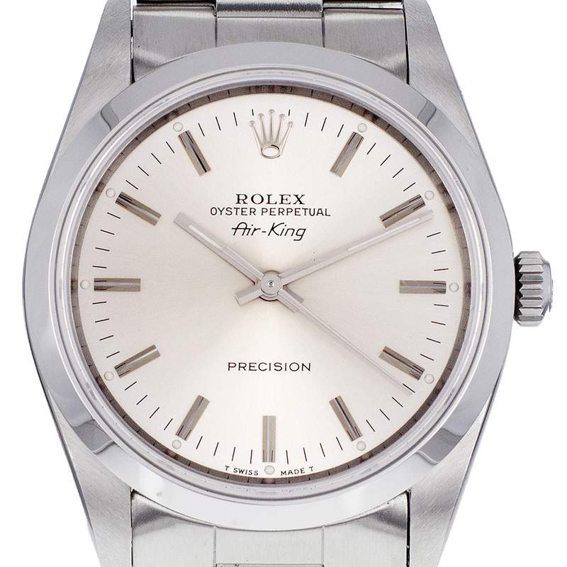 Montre d'occasion ROLEX Air King mixte automatique bracelet acier - vue D1