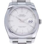 Montre d'occasion ROLEX DateJust homme mouvement automatique certifié (cosc) bracelet acier - vue D1