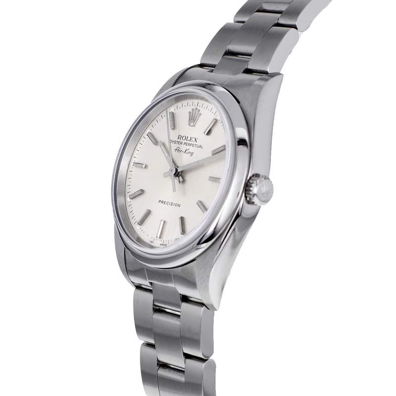 Montre d'occasion ROLEX Air King homme automatique bracelet acier - vue D2