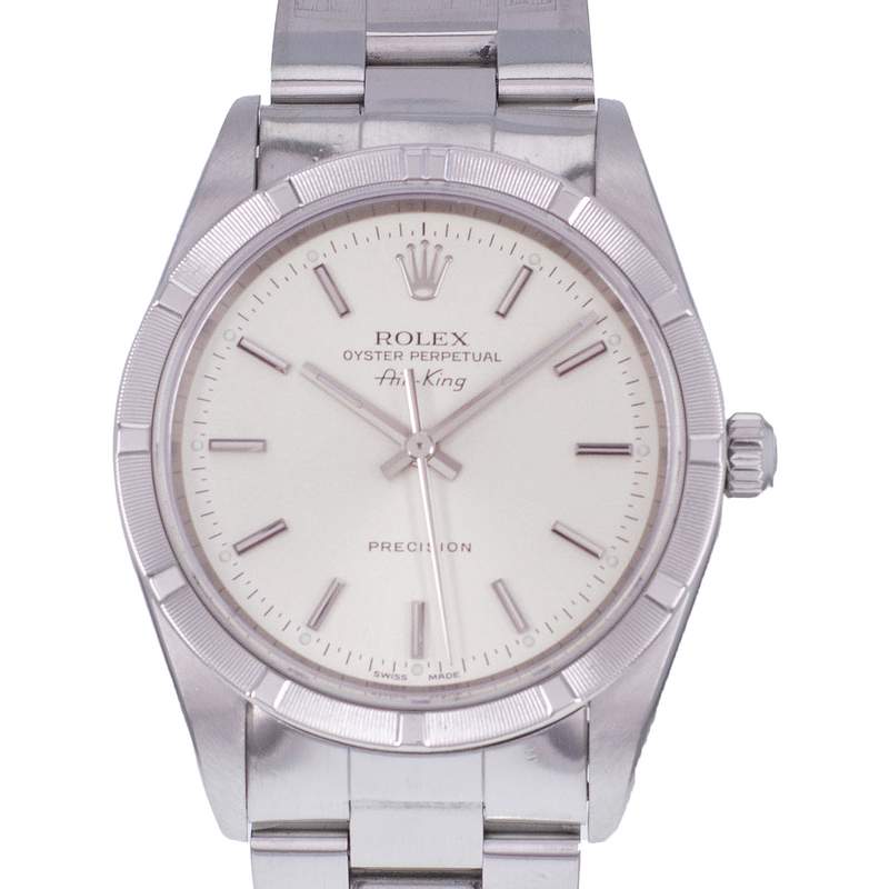 Montre d'occasion ROLEX Air King homme automatique bracelet acier - vue D1