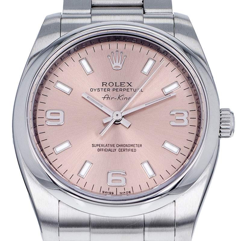 Montre d'occasion ROLEX Air King mixte mouvement automatique certifié (cosc) bracelet acier - vue D1