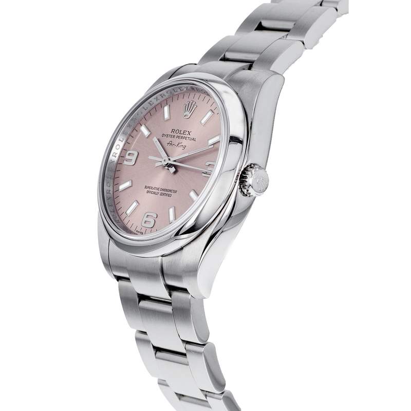 Montre d'occasion ROLEX Air King mixte mouvement automatique certifié (cosc) bracelet acier - vue D2