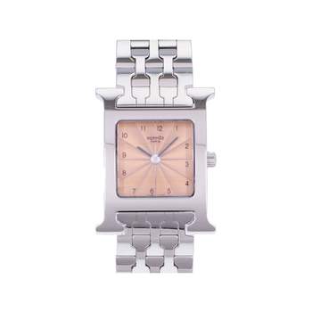 Montre d'occasion HERMES Heure H femme quartz bracelet acier
