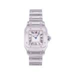 Montre d'occasion CARTIER Santos femme quartz bracelet acier - vue 1