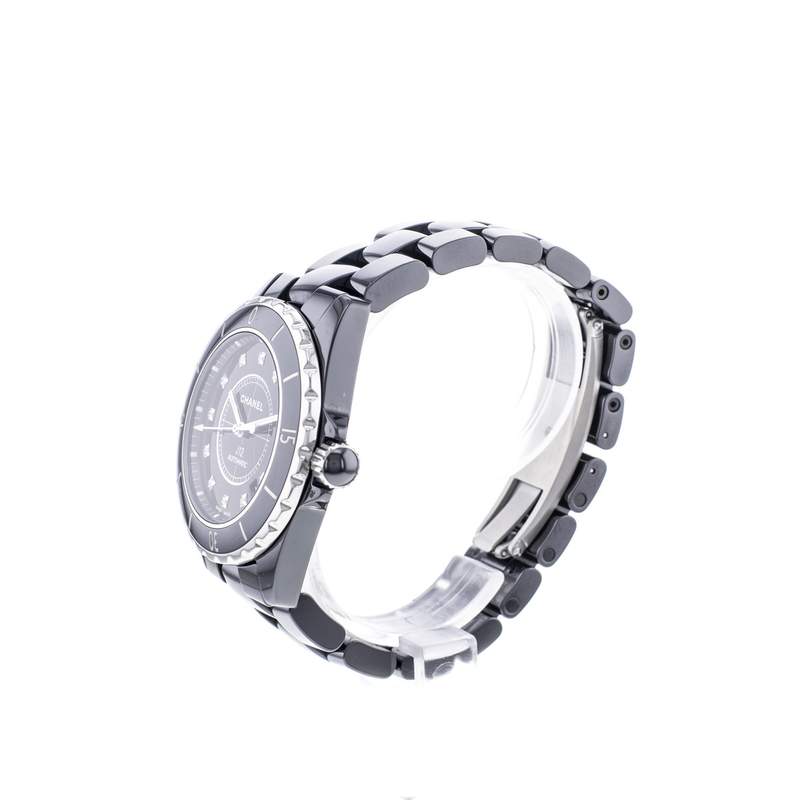 Montre d'occasion CHANEL J12 femme mouvement automatique certifié (cosc) bracelet céramique - vue D3