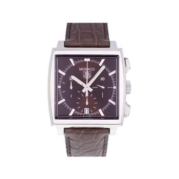 Montre d'occasion TAG HEUER Monaco homme automatique bracelet cuir d'origine