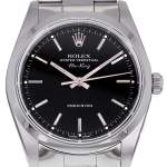 Montre d'occasion ROLEX Air King homme mouvement automatique certifié (cosc) bracelet acier - vue D1