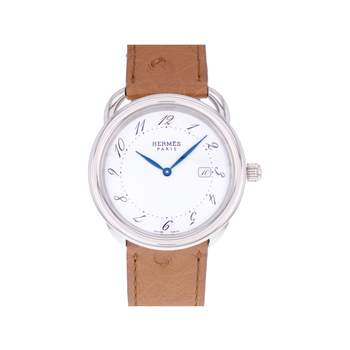 Montre d'occasion HERMES Arceau mixte quartz bracelet cuir cresus