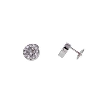 Boucles-oreilles d'occasion CHOPARD Happy Diamonds or blanc 750/1000