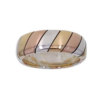 Bague d'occasion VAN CLEEF & ARPELS Bandeau femme argent 925/1000 or jaune 750/1000 or rose 750/1000