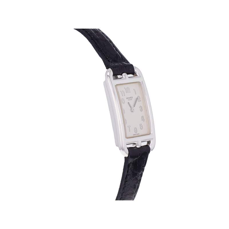Montre d'occasion HERMES Cape Cod femme quartz bracelet cuir cresus - vue 2