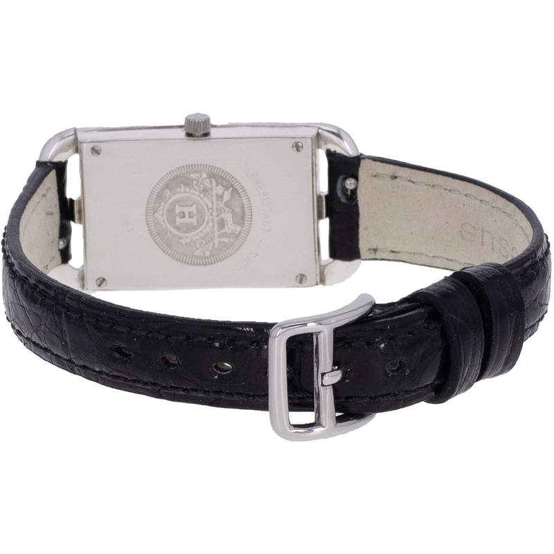 Montre d'occasion HERMES Cape Cod femme quartz bracelet cuir cresus - vue 3