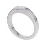Bague d'occasion CARTIER Tank femme or blanc 750/1000 - vue 2