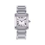 Montre d'occasion CARTIER Tank femme quartz bracelet acier - vue 1