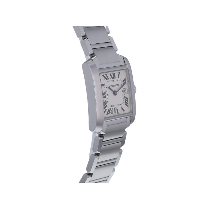 Montre d'occasion CARTIER Tank femme quartz bracelet acier - vue 2