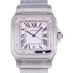Montre d'occasion CARTIER Santos mixte quartz bracelet acier - vue D1