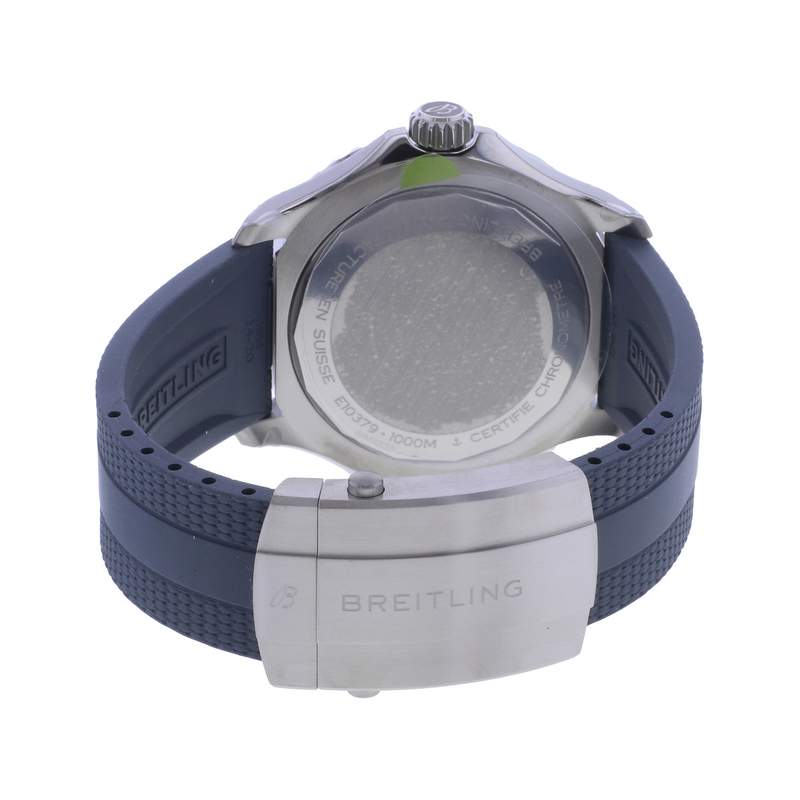 Montre d'occasion BREITLING SuperOcean homme mouvement automatique certifié (cosc) bracelet caoutchouc - vue 3