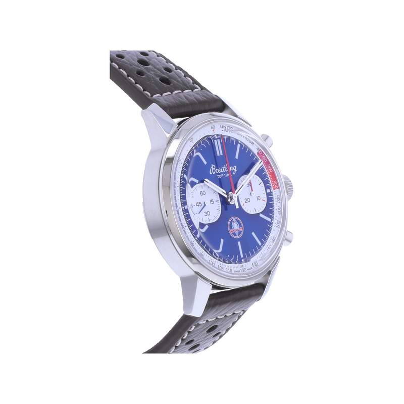 Montre d'occasion BREITLING Top Time homme mouvement automatique certifié (cosc) bracelet cuir d'origine - vue 2