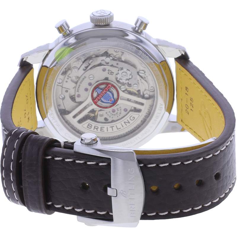 Montre d'occasion BREITLING Top Time homme mouvement automatique certifié (cosc) bracelet cuir d'origine - vue 3