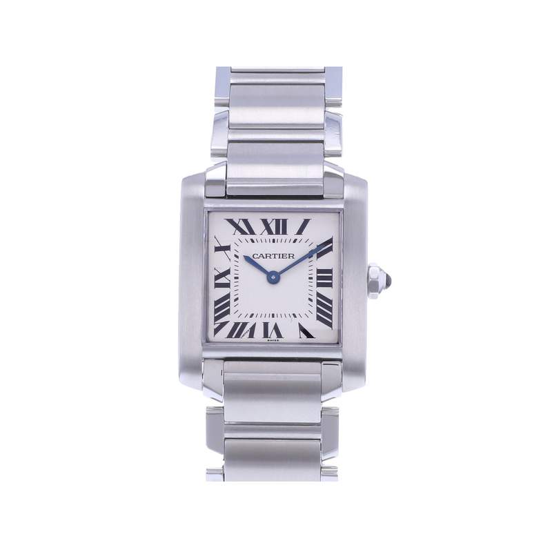 Montre d'occasion CARTIER Tank femme quartz bracelet acier - vue 1