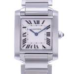 Montre d'occasion CARTIER Tank femme quartz bracelet acier - vue D1