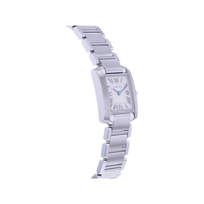 Montre d'occasion CARTIER Tank femme quartz bracelet acier - vue 2