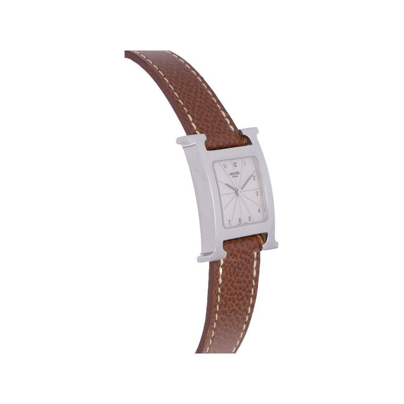Montre d'occasion HERMES Heure H femme quartz bracelet cuir d'origine - vue 2