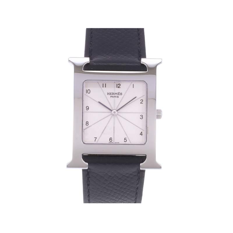 Montre d'occasion HERMES Heure H homme quartz bracelet cuir d'origine - vue 1