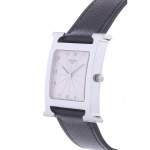 Montre d'occasion HERMES Heure H homme quartz bracelet cuir d'origine - vue D2
