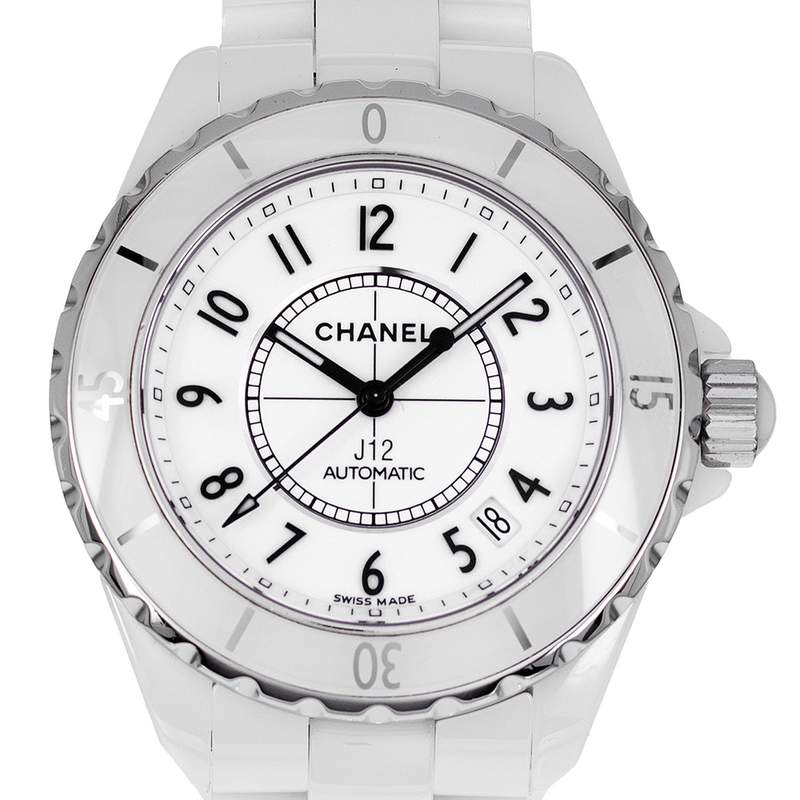 Montre d'occasion CHANEL J12 femme automatique bracelet céramique - vue D1