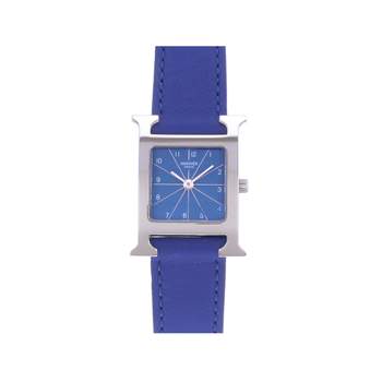 Montre d'occasion HERMES Heure H femme quartz bracelet cuir cresus