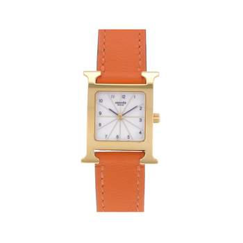Montre d'occasion HERMES Heure H femme quartz bracelet cuir d'origine