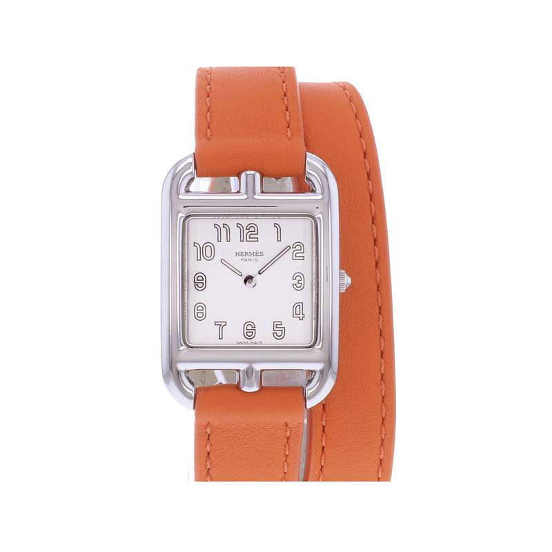 Montre d'occasion HERMES Cape Cod femme quartz bracelet cuir cresus - vue 1