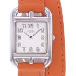 Montre d'occasion HERMES Cape Cod femme quartz bracelet cuir cresus - vue D1