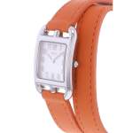 Montre d'occasion HERMES Cape Cod femme quartz bracelet cuir cresus - vue D2