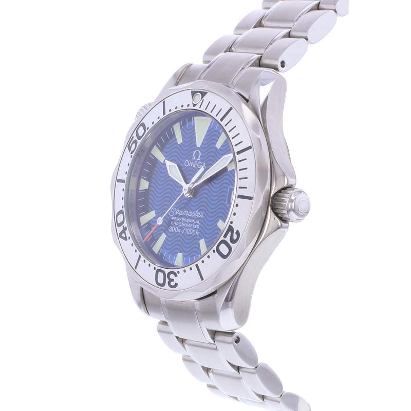 Montre d'occasion OMEGA Seamaster homme quartz bracelet acier - vue D2