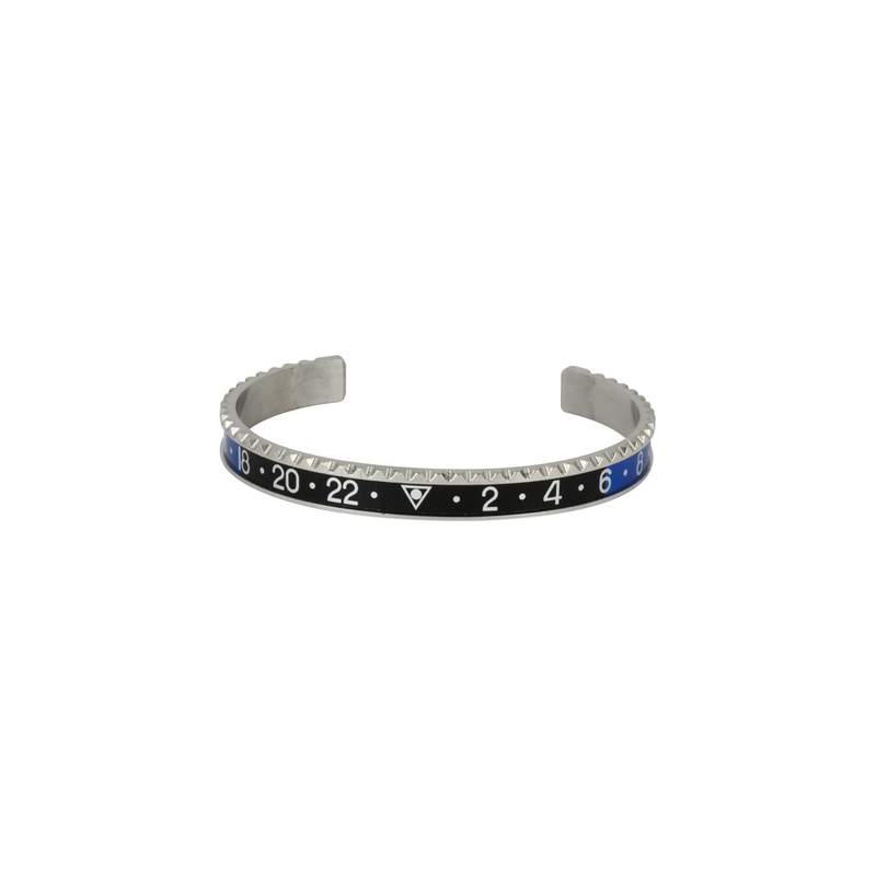 Bracelet de montre SPEEDOMETER Noir et Bleu acier - vue 1