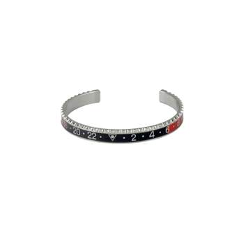 Bracelet de montre SPEEDOMETER Noir et rouge acier