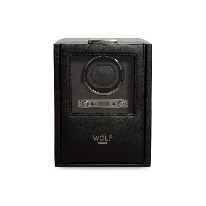 Écrin WOLF Black Single Winder cuir - vue 1