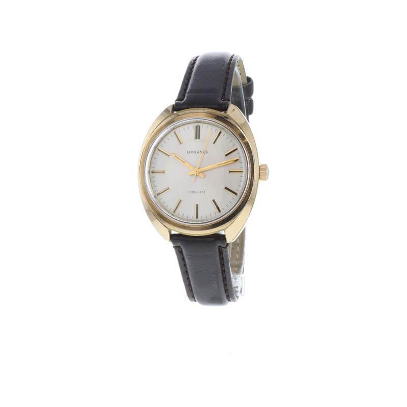 Montre d'occasion LONGINES Conquest Vintage Vintage homme mécanique bracelet cuir cresus - vue 4