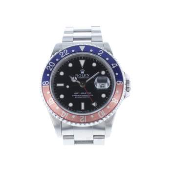 Montre d'occasion ROLEX GMT-Master Pepsi homme mouvement automatique certifié (cosc) bracelet acier