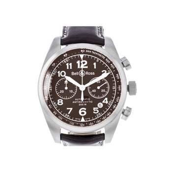 Montre d'occasion BELL & ROSS Vintage 126XL homme automatique bracelet cuir cresus