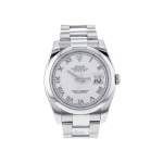 Montre d'occasion ROLEX DateJust homme mouvement automatique certifié (cosc) bracelet acier - vue 1