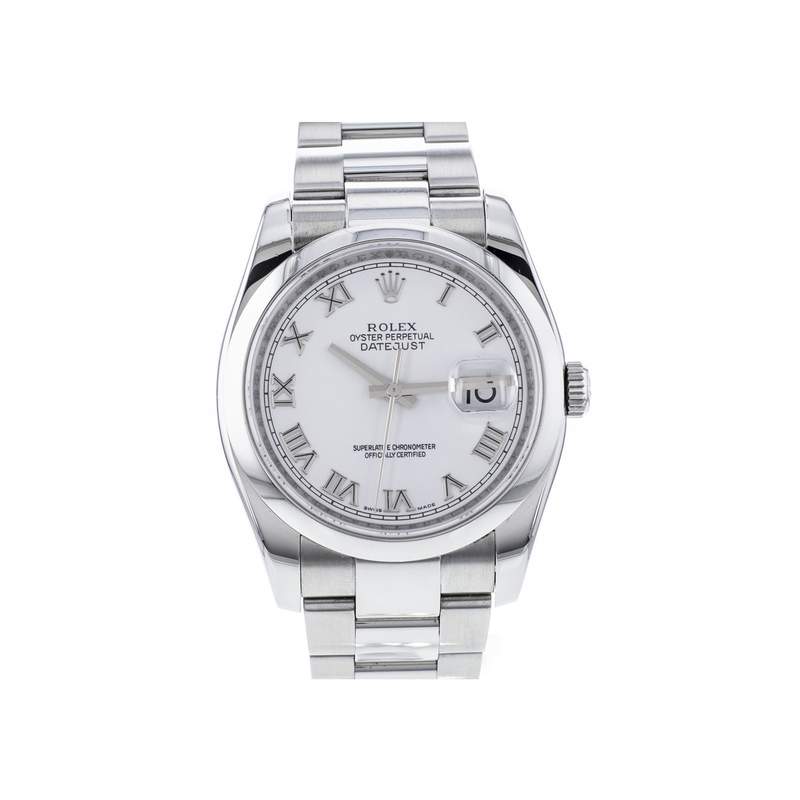 Montre d'occasion ROLEX DateJust homme mouvement automatique certifié (cosc) bracelet acier - vue 1