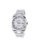 Montre d'occasion ROLEX DateJust homme mouvement automatique certifié (cosc) bracelet acier - vue 4