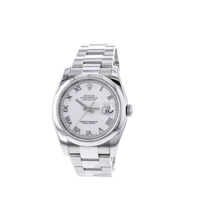 Montre d'occasion ROLEX DateJust homme mouvement automatique certifié (cosc) bracelet acier - vue 4