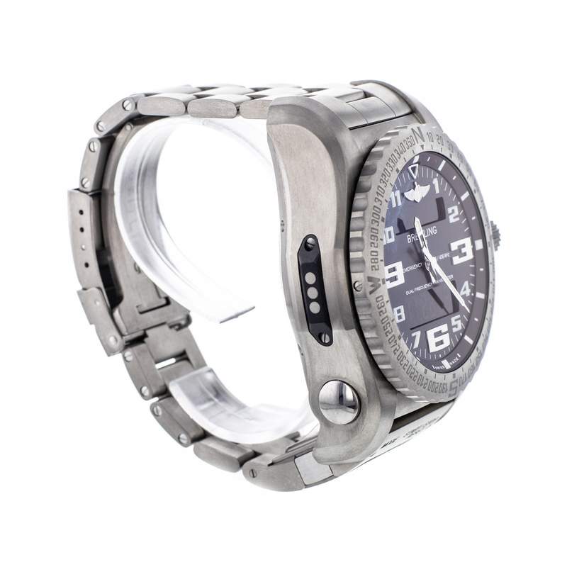 Montre d'occasion BREITLING Emergency II homme quartz bracelet titane - vue 2