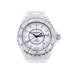 Montre d'occasion CHANEL J12 Blanche Diamants femme automatique bracelet céramique - vue 1