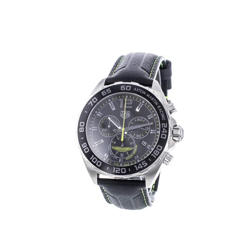 Montre d'occasion TAG HEUER Formula 1 Aston Martin homme quartz bracelet cuir d'origine - vue 4