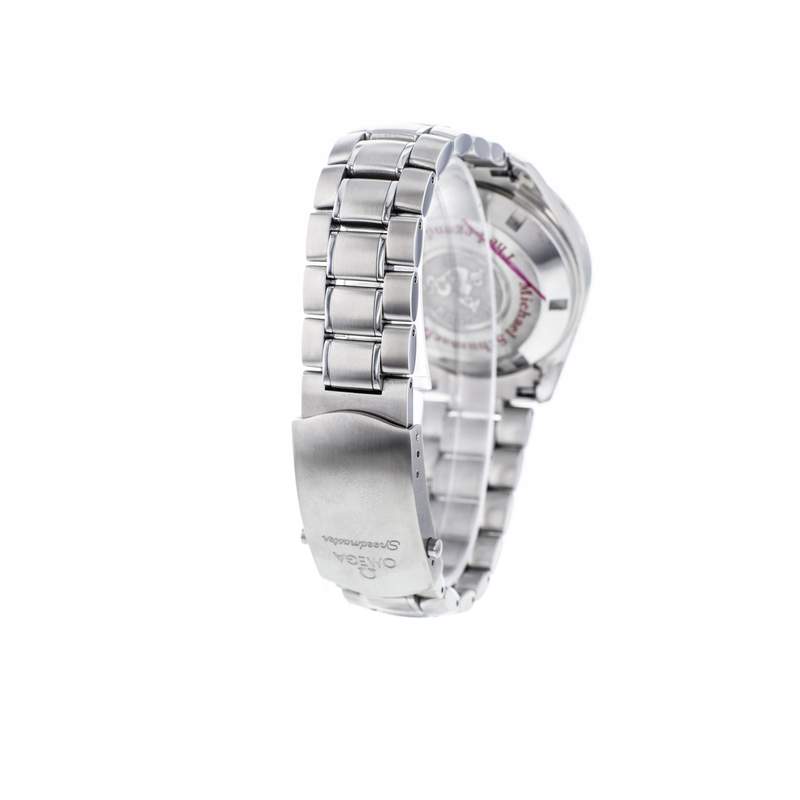 Montre d'occasion OMEGA Speedmaster Michael Schumacher homme mouvement automatique certifié (cosc) bracelet acier - vue D4